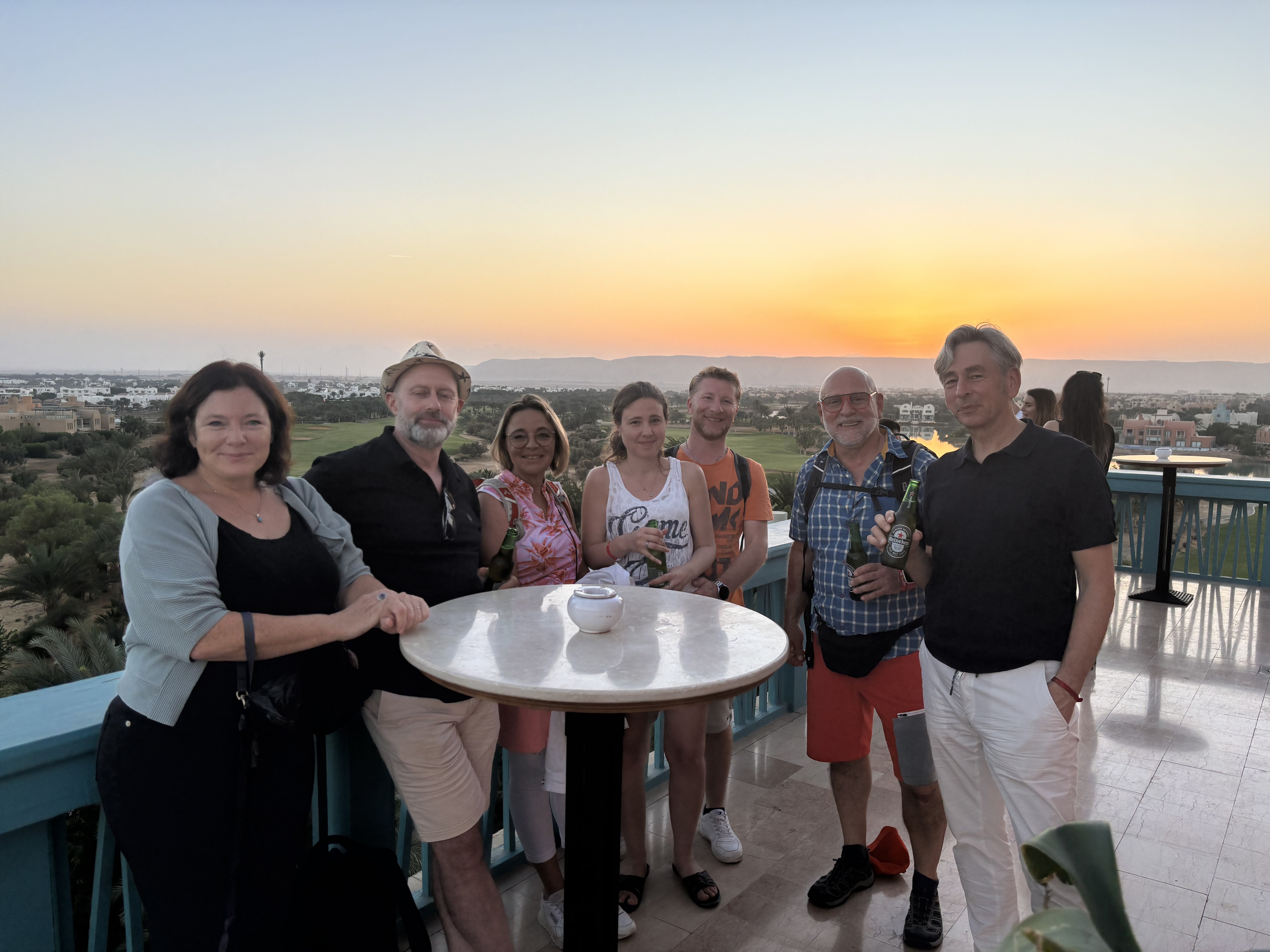 Abendrunde mit Blick über El Gouna